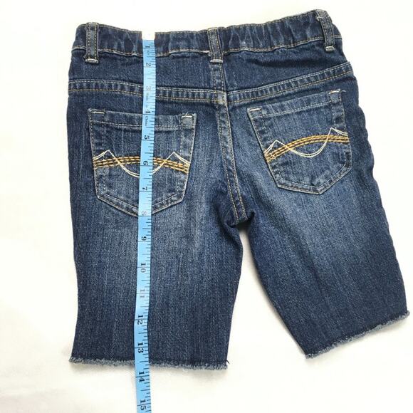 Mossimo Bermuda Short Raw Hem Denim Girls sz 4/5 Casual Bottoms Dark Wash Modest - Picture 6 of 9